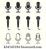 מיקרופון, איקונים