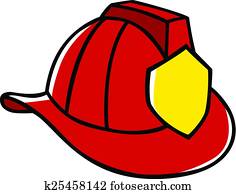 Firefighter Helmet Badge Clip Art | k6237969 | Fotosearch