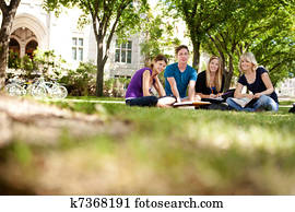 Happy Students on Campus Happy Students on Campus