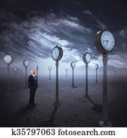 observar, a, passagem tempo