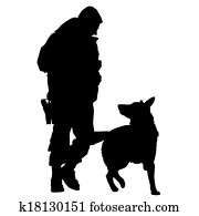 Police Dog Silhouette 5 Police Dog Silhouette 5