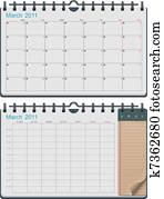 Vector calendar template