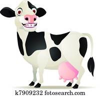 פרה, ציור היתולי, לחייך