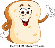 brot- scheibe, karikatur brot- scheibe, karikatur