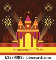 Castle, Amusement Park, Carnival, Fun Fair, Castle, Amusement Park, Carnival, Fun Fair,