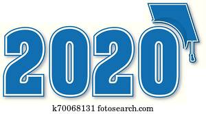Graduating Class of 2020 Blue with Cap Graduating Class of 2020 Blue with Cap