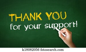 Thank you for your support Chalk Illustration Thank you for your support Chalk Illustration