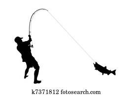The fisherman with the caught fish The fisherman with the caught fish