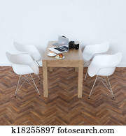 אלגנטיות, חדר של סעודה, עם, קלאסי