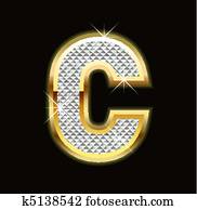 c bling letter c bling letter