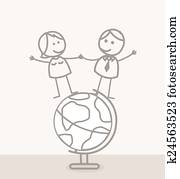Doodle : Happy Couple On Earth Doodle : Happy Couple On Earth