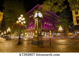 Historic Steam Clock in Gastown Vancouver BC Historic Steam Clock in Gastown Vancouver BC