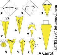 origami A Carrot. origami A Carrot.