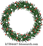 Sketchy Christmas wreath Sketchy Christmas wreath