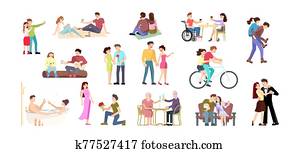 sätta, av, romantiker koppla