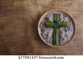אפר, wednesday,, צלב, עשה, של, ash,, אבק, כפי, נוצרי, religion., הלוה, להתחיל
