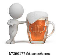 3d small people - beer 3d small people - beer