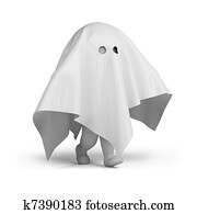 3d small people - ghost costume 3d small people - ghost costume