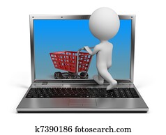 3d, קטן, אנשים, -, חנות של אינטרנט