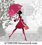 beautiful woman with umbrella beautiful woman with umbrella