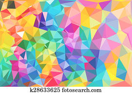Colorful flower polygonal mosaic. 