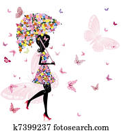 flower girl with umbrella flower girl with umbrella
