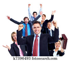 Happy business people