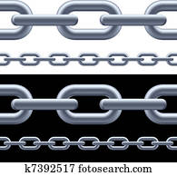 Realistic gray chain Realistic gray chain