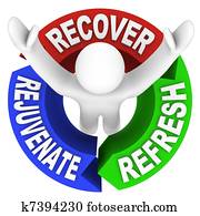 Recover Rejuvenate Refresh Words Self Help Therapy