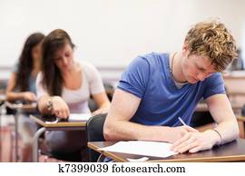 Students having a test Students having a test