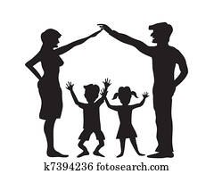 the Silhouette of family symbol