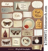 Vector set vintage design elements Vector set vintage design elements