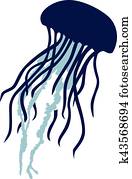 אמיתי, מדוזה, צללית, ב, שני, צבעים