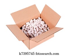 מישלוח, קופסה, עם, קלקר, בוטנים