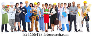 Business people workers group. Business people workers group.