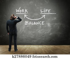 Business Person Contemplating Work Life Balance