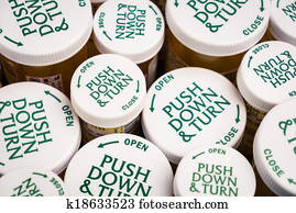 Childproof Tops of Prescription Bottles
