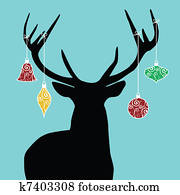 Christmas reindeer silhouette Christmas reindeer silhouette
