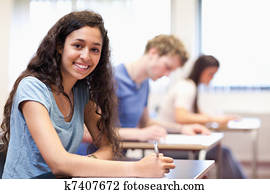 feliz, adultos jovens, escrita