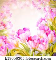 Tulips flowers background. Tulips flowers background.