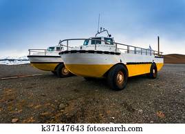 Amphibian vehicle closeup