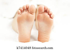 Bare relaxed feet