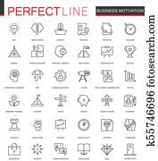 Business motivation thin line web icons set. Discipline organization outline stroke icons design. Business motivation thin line web icons set. Discipline organization outline stroke icons design.