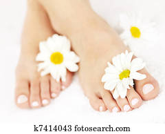 Female feet with pedicure Female feet with pedicure