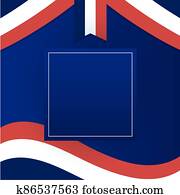france flag with frame of happy bastille day vector design france flag with frame of happy bastille day vector design