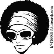 woman afro hair woman afro hair