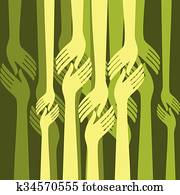 zbor, od, hands, s, glóbus