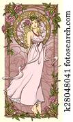Art Nouveau background Art Nouveau background