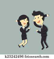 business couple relax