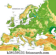 Europe - physical map